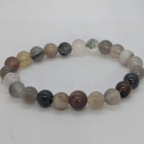 Bracelet agate de Botswana, pierre du réconfort.