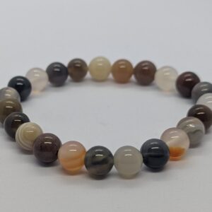 Bracelet agate de Botswana, pierre du réconfort. – 8mm