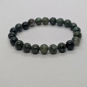 Bracelet agate mousse, pierre du diabète.