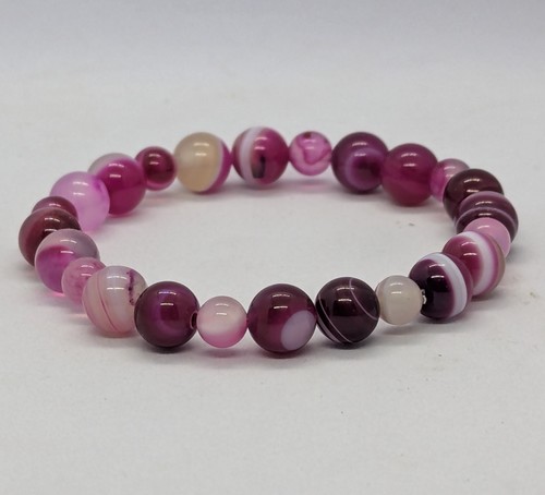 Bracelet agate rose
