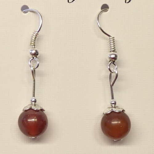 Boucles d’oreilles ambre, pierre d’ancrage.