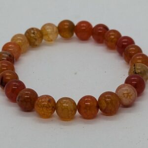 Bracelet agate orange, pierre de chance et d&rsquo;harmonie.