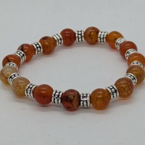 Bracelet agate orange, pierre de chance et d&rsquo;harmonie.