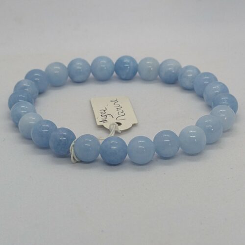 Bracelet aigue-marine, pierre d&rsquo;apaisement.