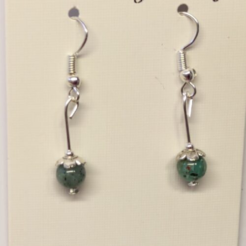 Boucles d’oreilles chrysocolle, pierre calmante.