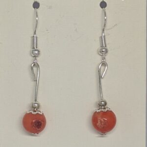 Boucles d'oreilles corail