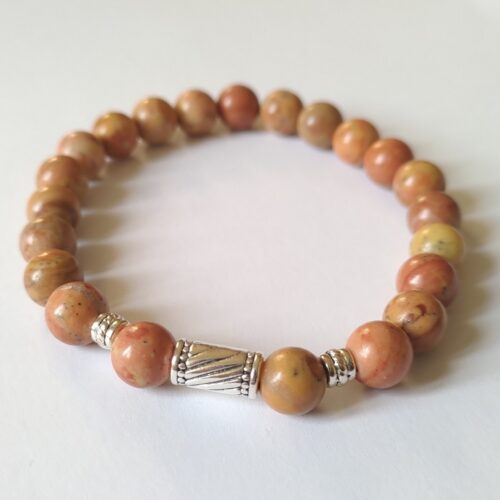 Bracelet bois fossilisé, pierre de la persévérance.