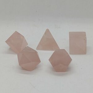 solides de platon quartz rose (2