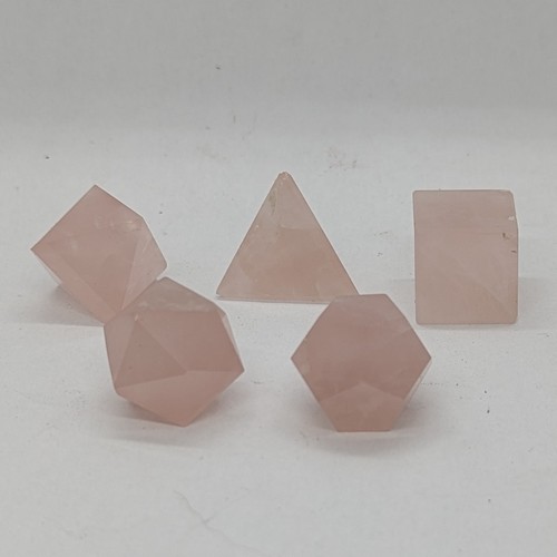 solides de platon quartz rose (2