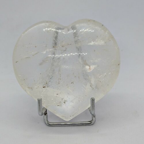 Coeur en cristal de roche, pierre de recentrage.