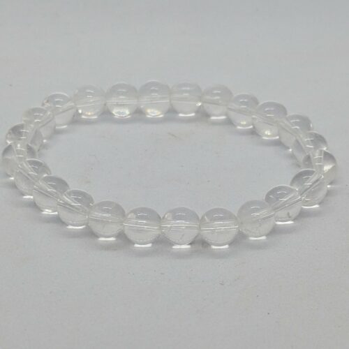 Bracelet en cristal de roche, pierre de clarté mentale.