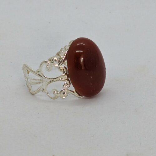Bague en cornaline, pierre des blocages.