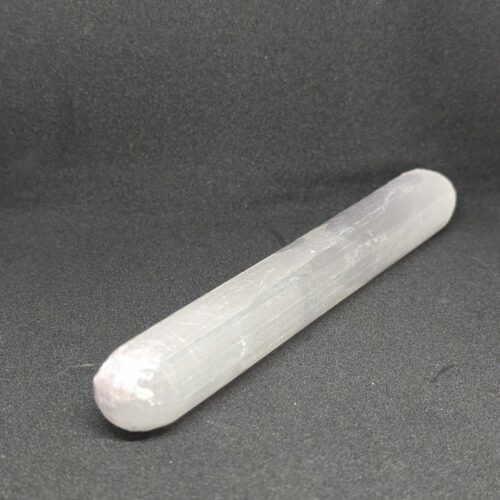 Baton de massage en sélénite, pierre de paix.