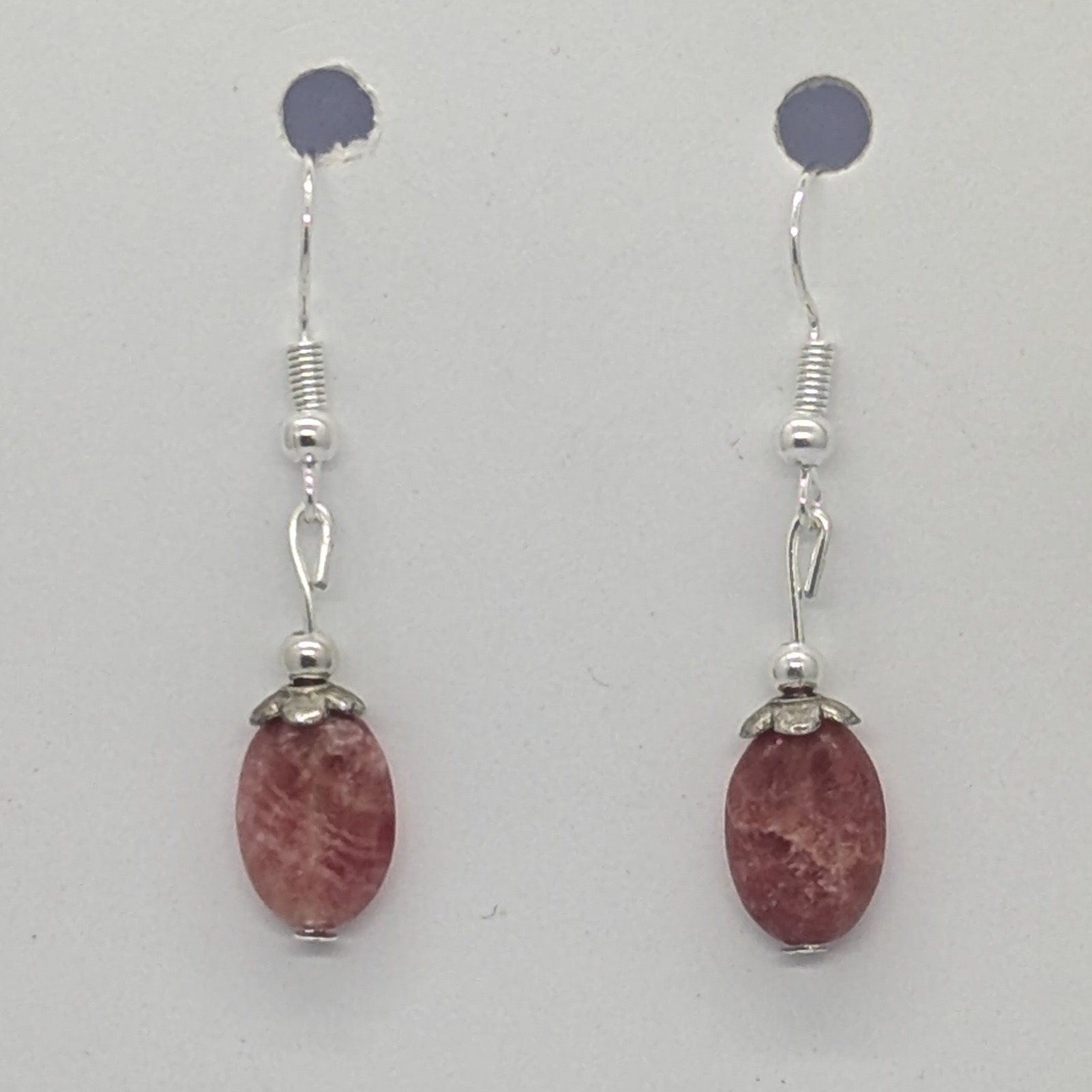 Boucles d 'oreilles rhodochrosite