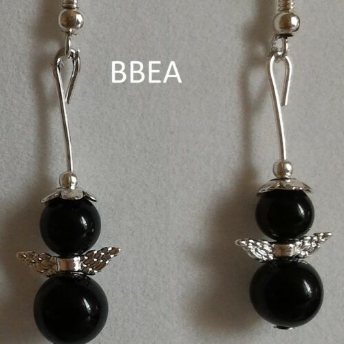 Boucles d’oreilles en obsidienne noire