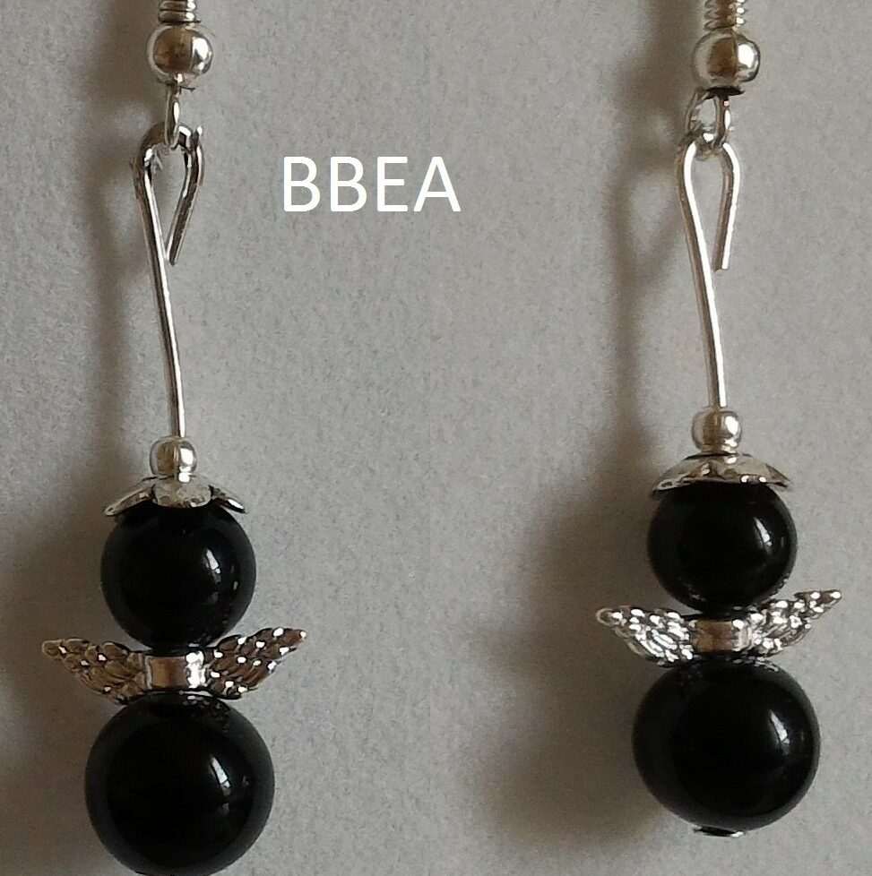 boucles d'oreilles obsidienne