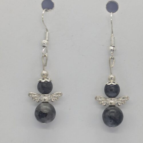 Boucles d’oreilles labradorite, pierre de protection.