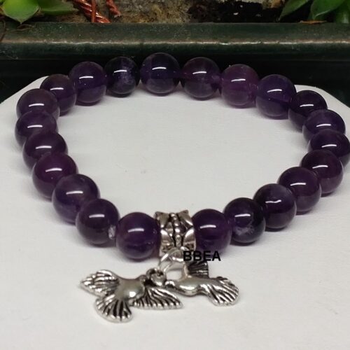 Bracelet améthyste, pierre des migraines.