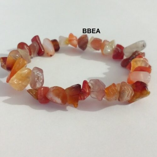Bracelet chips en cornaline, pierre des blocages.