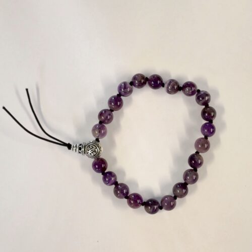 Bracelet Tibétain améthyste, pierre des migraines.