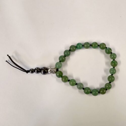 Bracelet Tibétain aventurine verte , pierre du self-contrôle.