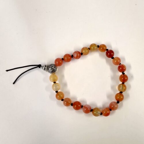 Bracelet Tibétain en cornaline, pierre des blocages.