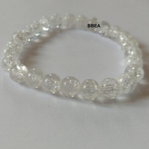 Bracelet en cristal de roche éclaté, pierre de clarté mentale.