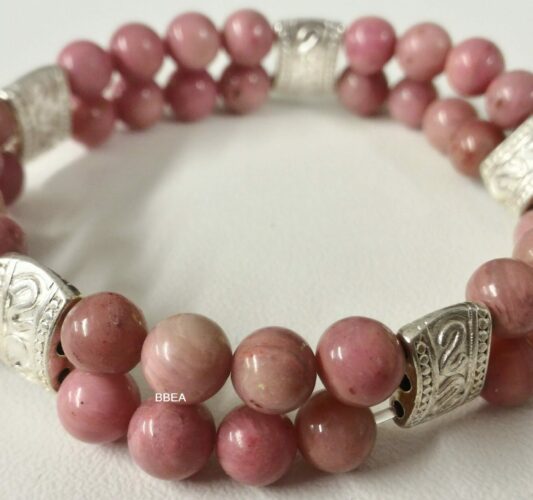 Bracelet double rhodochrosite