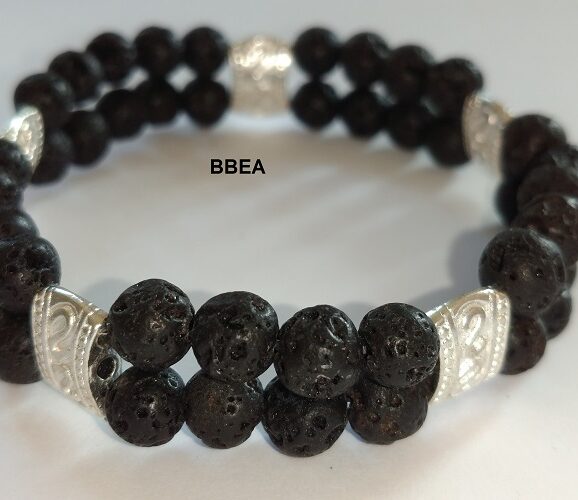 Bracelet double pierre de Lave