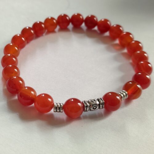 Bracelet homme en cornaline, pierre des blocages.