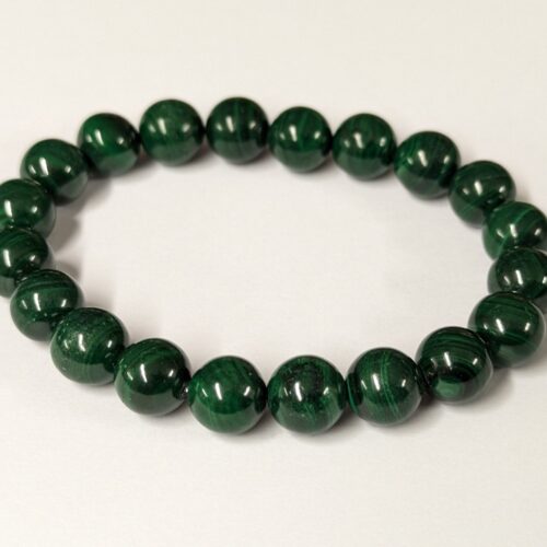 Bracelet homme malachite, pierre anti inflammatoire.