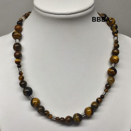 Collier oeil de tigre, pierre de protection.