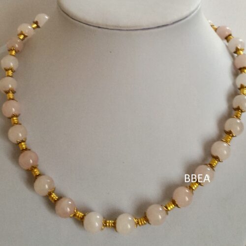 Collier quartz rose, pierre de l’amour.
