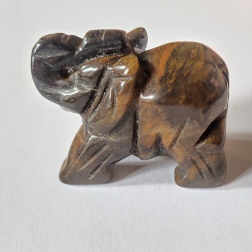 Eléphant œil de tigre, pierre de protection.