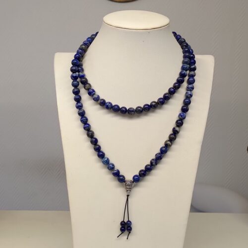 Mala Tibétain en Lapis Lazuli, pierre de paix intérieure.