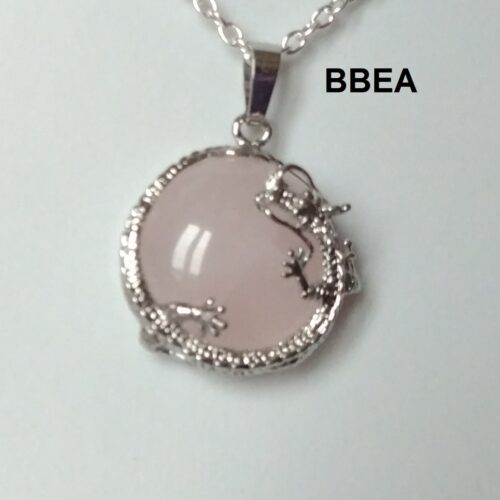 Pendentif quartz rose, pierre de l’amour.