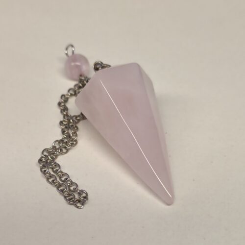 Pendule quartz rose, pierre de l’amour.