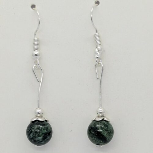 Boucles d’oreilles émeraude, pierre de compassion.