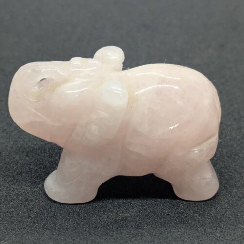 Eléphant quartz rose, pierre de l’amour.