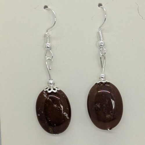 Boucles d’oreilles agate indienne, pierre de chance.