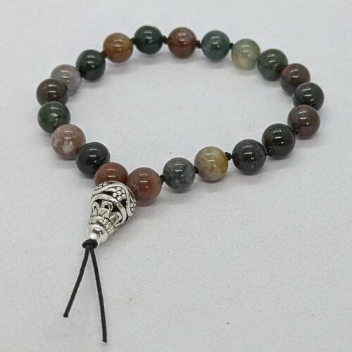 Bracelet Tibétain agate indienne, pierre de chance.