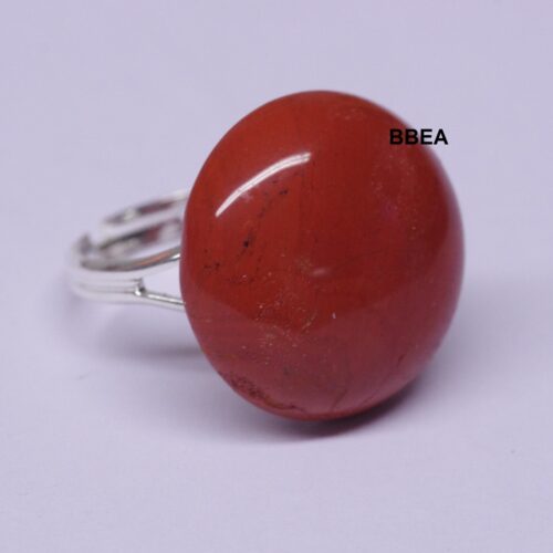 Bague jaspe rouge, pierre d’ancrage.