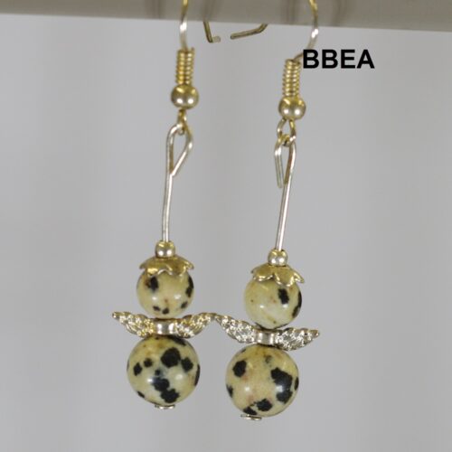 Boucles d’oreilles jaspe dalmatien