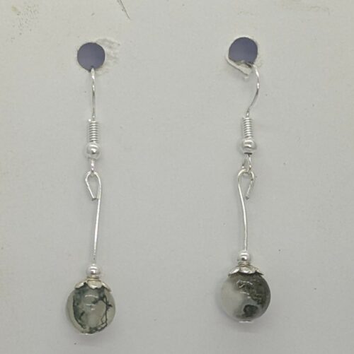 Boucles d'oreilles agate arbre