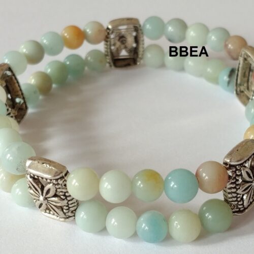 Bracelet double amazonite, pierre du stress.