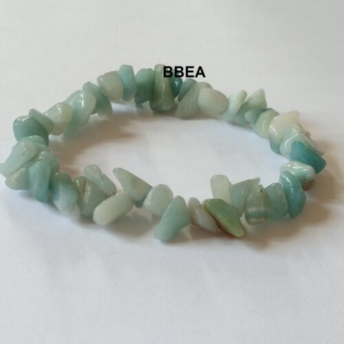 Bracelet chips amazonite, pierre du stress.