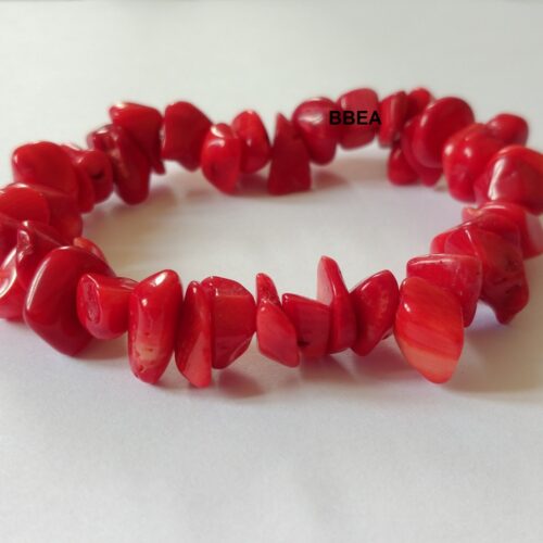 Bracelet chips corail, pierre de vitalité.