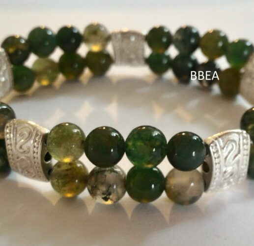 bracelet double agate mousse