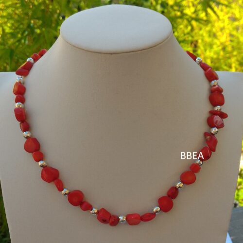 Collier corail, pierre de vitalité.