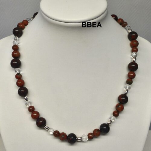 Collier jaspe Breschia, pierre d’ancrage.